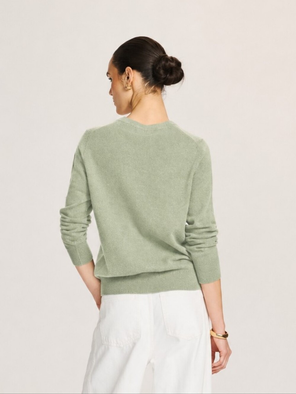 NWT NAADAM THE ORIGINAL CASHMERE SWEATER SAGE SZ L - Picture 2 of 14